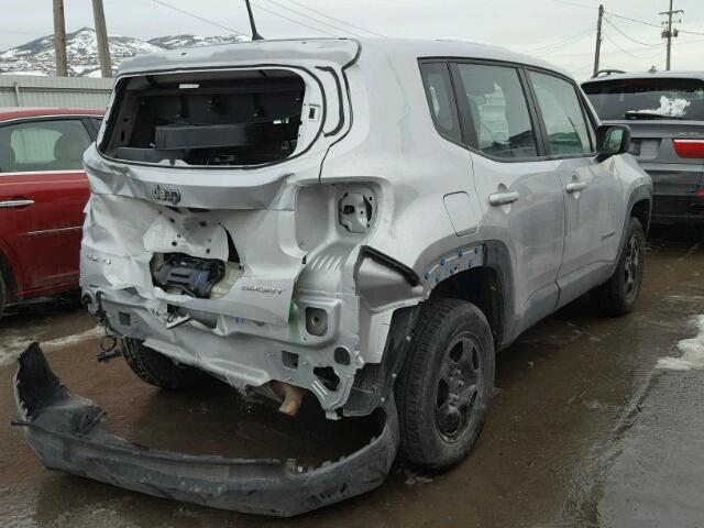 ZACCJBAB3HPG00930 - 2017 JEEP RENEGADE S SILVER photo 4