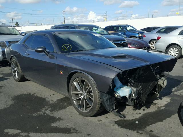 2C3CDZFJXGH297021 - 2016 DODGE CHALLENGER GRAY photo 1