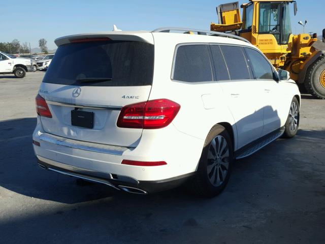 4JGDF6EE5HA740135 - 2017 MERCEDES-BENZ GLS 450 4M WHITE photo 4