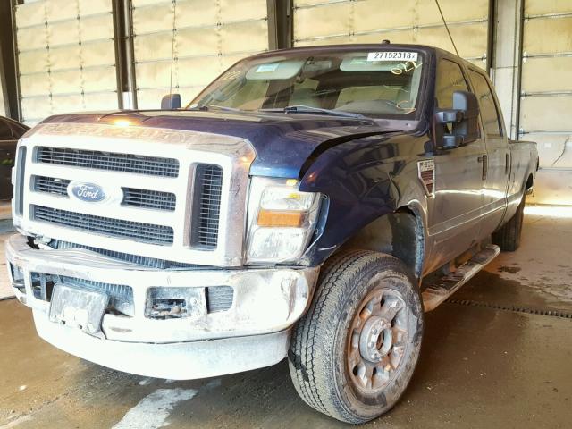 1FTWW31R98ED70711 - 2008 FORD F350 SRW S BLUE photo 2