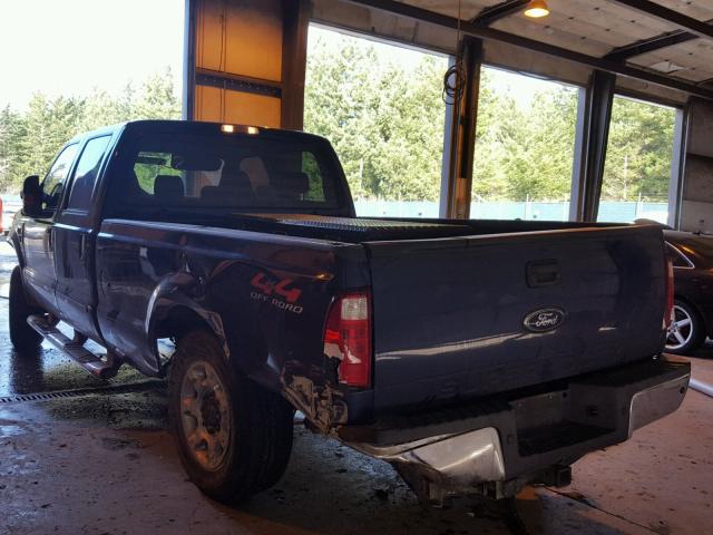 1FTWW31R98ED70711 - 2008 FORD F350 SRW S BLUE photo 3