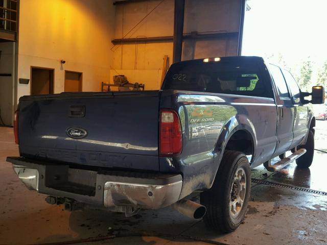 1FTWW31R98ED70711 - 2008 FORD F350 SRW S BLUE photo 4