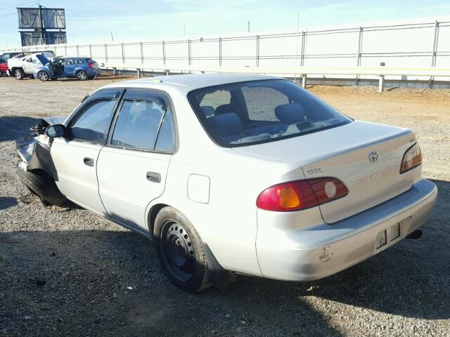 1NXBR12E01Z540791 - 2001 TOYOTA COROLLA CE SILVER photo 3