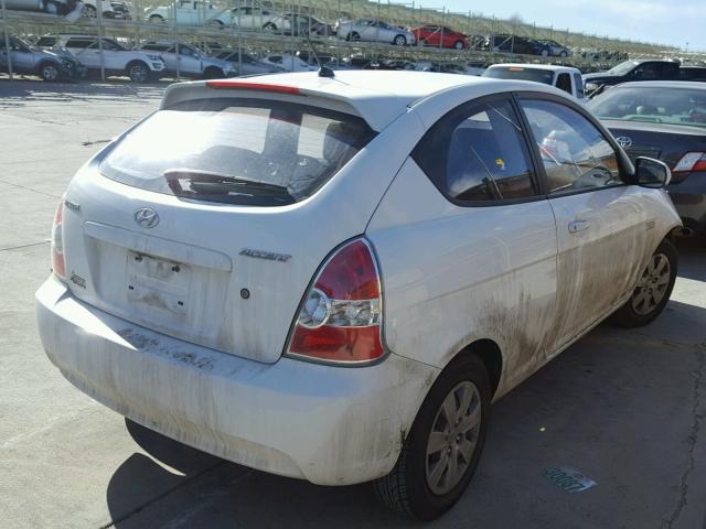 KMHCM3AC2AU181619 - 2010 HYUNDAI ACCENT BLU WHITE photo 4