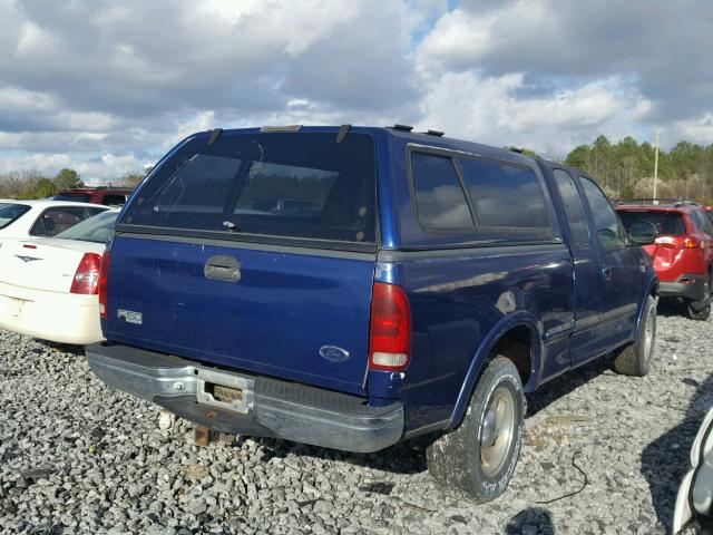 1FTDX18W6VNC33399 - 1997 FORD F150 BLUE photo 4