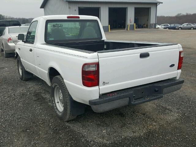 1FTYR10U72PB57164 - 2002 FORD RANGER WHITE photo 3