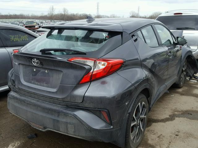 NMTKHMBX1JR031905 - 2018 TOYOTA C-HR XLE GRAY photo 4