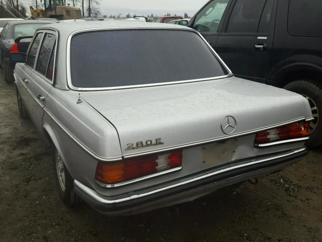 WDB12303312084885 - 1980 MERCEDES-BENZ 280E SILVER photo 3