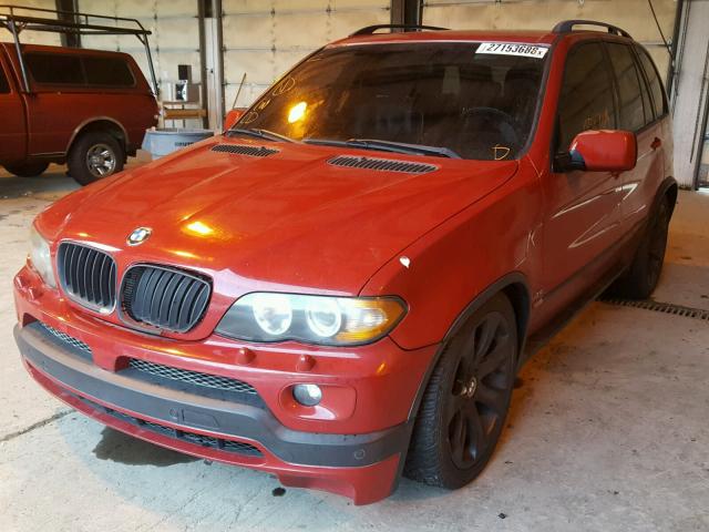 5UXFA93574LE81356 - 2004 BMW X5 4.8IS RED photo 2