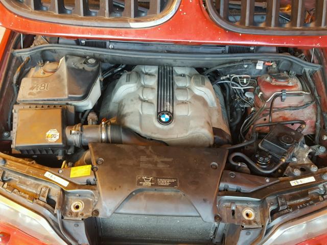 5UXFA93574LE81356 - 2004 BMW X5 4.8IS RED photo 7