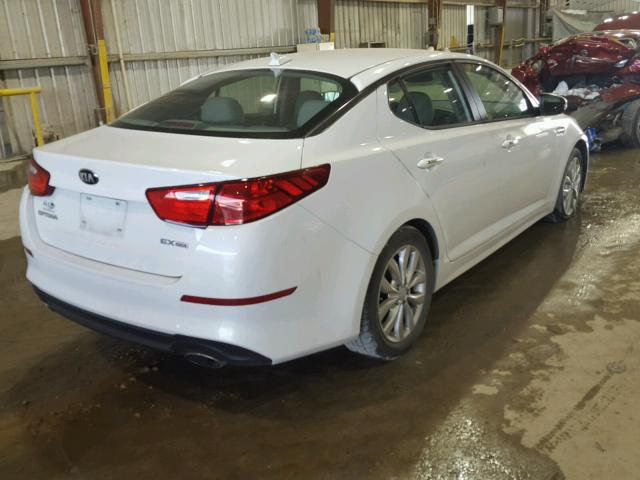 5XXGN4A75EG328216 - 2014 KIA OPTIMA EX WHITE photo 4