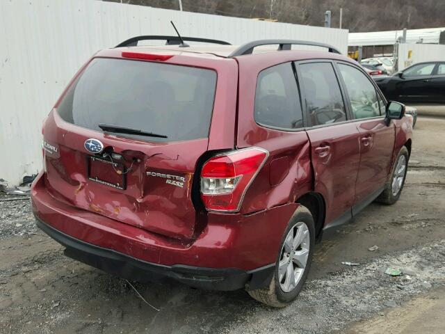 JF2SJADC8FH541101 - 2015 SUBARU FORESTER 2 RED photo 4