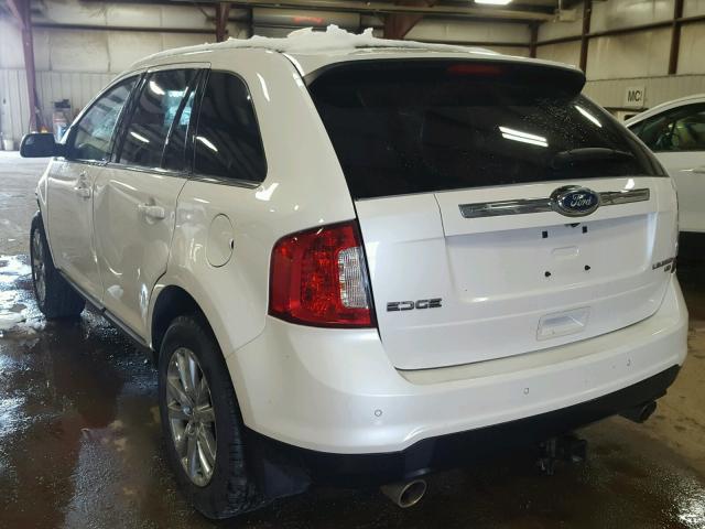 2FMDK4KC7CBA90384 - 2012 FORD EDGE LIMIT WHITE photo 3