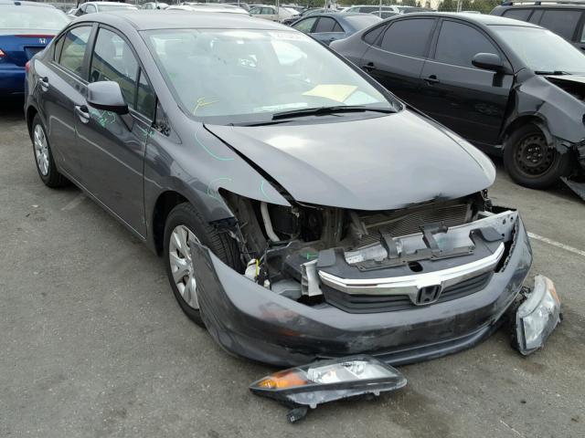 2HGFB2F52CH567458 - 2012 HONDA CIVIC LX GRAY photo 1