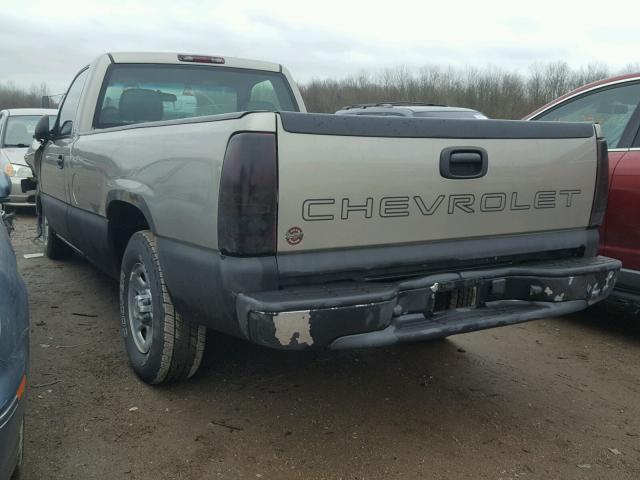 1GCEC14W12Z281015 - 2002 CHEVROLET SILVERADO TAN photo 3