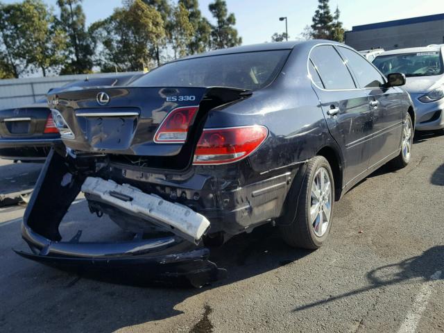 JTHBA30G465159571 - 2006 LEXUS ES 330 BLACK photo 4