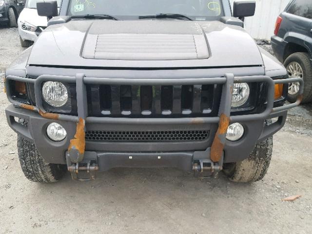 5GTDN13E378236890 - 2007 HUMMER H3 BLACK photo 9