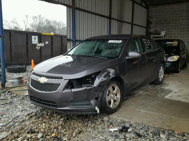 1G1PF5S98B7213352 - 2011 CHEVROLET CRUZE LT GRAY photo 2