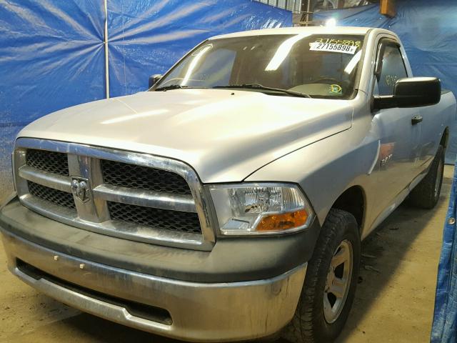 3D7JV1EP2AG111816 - 2010 DODGE RAM 1500 SILVER photo 2