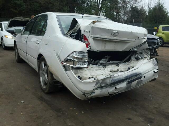 JTHBN36F455010689 - 2005 LEXUS LS 430 WHITE photo 3