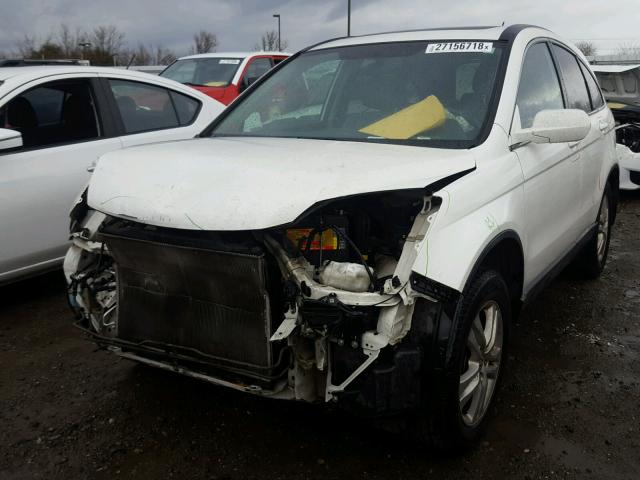 5J6RE4H72AL055545 - 2010 HONDA CR-V EXL WHITE photo 2