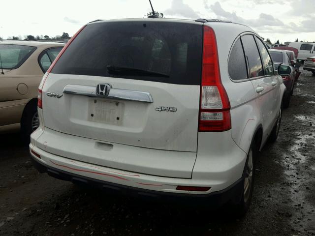 5J6RE4H72AL055545 - 2010 HONDA CR-V EXL WHITE photo 4