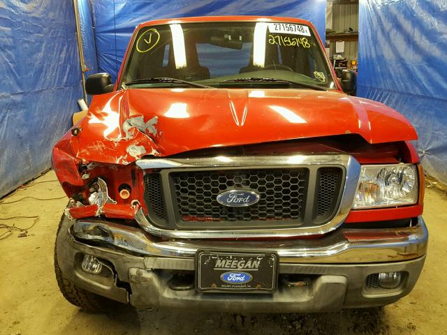 1FTZR15E45PA27322 - 2005 FORD RANGER SUP RED photo 9