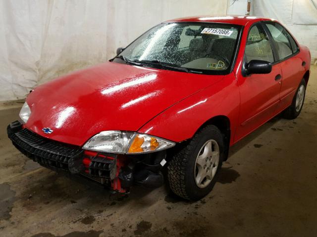 1G1JC524927249280 - 2002 CHEVROLET CAVALIER B RED photo 2