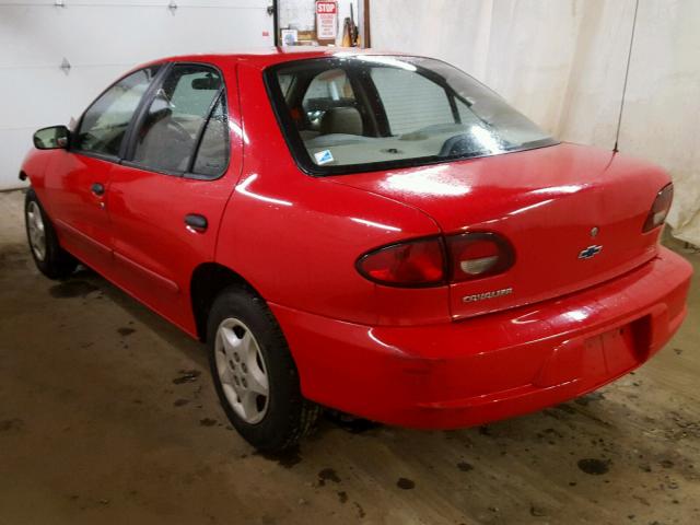 1G1JC524927249280 - 2002 CHEVROLET CAVALIER B RED photo 3