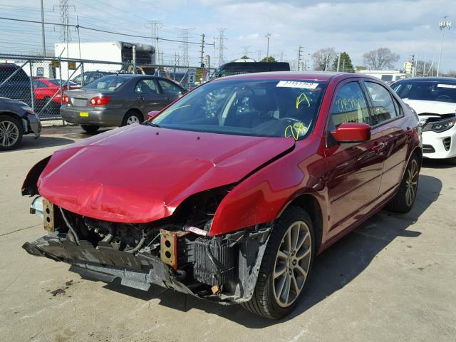 3FAHP07Z19R127569 - 2009 FORD FUSION SE RED photo 2