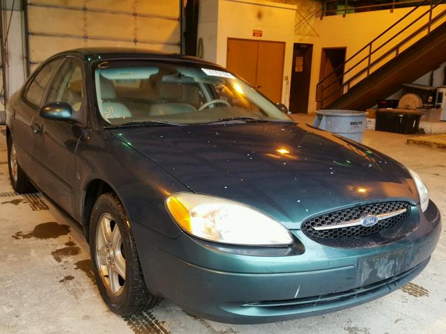 1FAFP56S1YG104159 - 2000 FORD TAURUS SEL GREEN photo 1