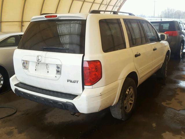 2HKYF18495H558325 - 2005 HONDA PILOT EX WHITE photo 4