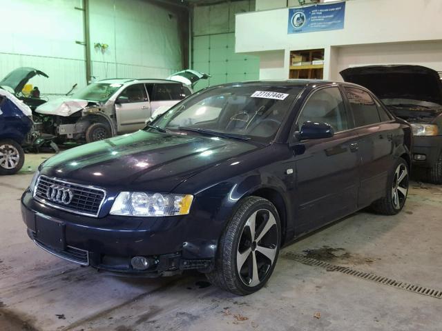 WAULC68E24A208854 - 2004 AUDI A4 1.8T QU BLUE photo 2