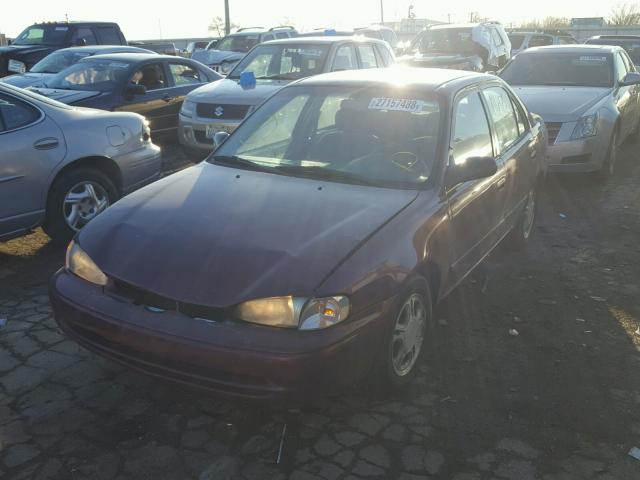 1Y1SK5481WZ434931 - 1998 CHEVROLET GEO PRIZM 栗色 照片 2