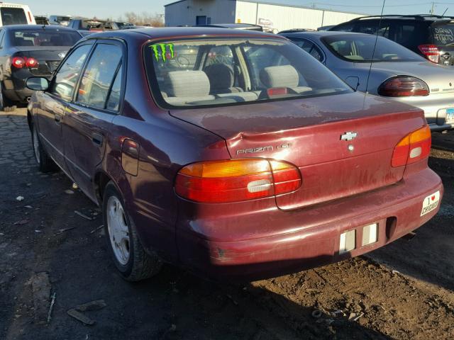 1Y1SK5481WZ434931 - 1998 CHEVROLET GEO PRIZM 栗色 照片 3