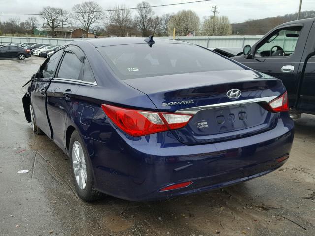 5NPEB4AC1DH747955 - 2013 HYUNDAI SONATA GLS BLUE photo 3