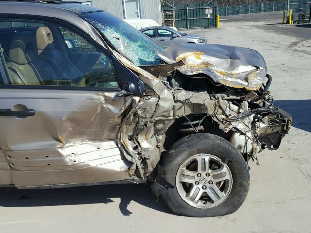 2HKYF18654H577440 - 2004 HONDA PILOT EXL GOLD photo 9