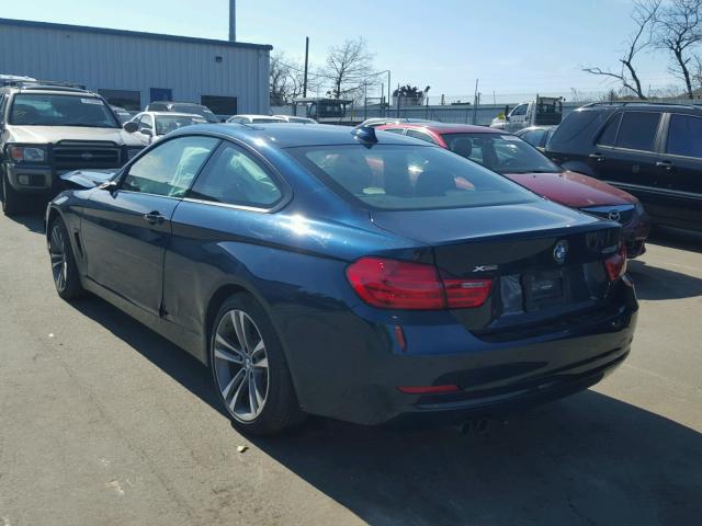 WBA3N9C59EK245558 - 2014 BMW 428 XI BLUE photo 3