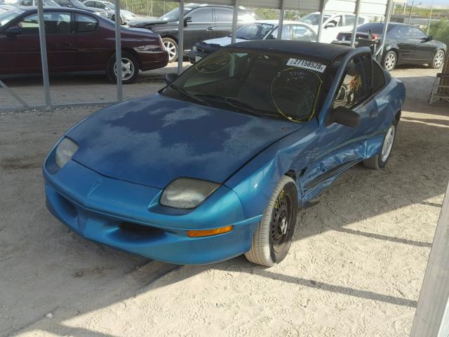 3G2JB1249TS895106 - 1996 PONTIAC SUNFIRE SE BLUE photo 2