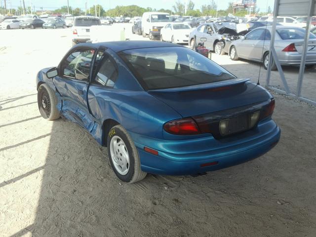 3G2JB1249TS895106 - 1996 PONTIAC SUNFIRE SE BLUE photo 3