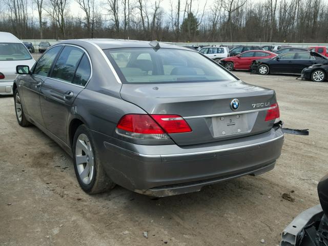 WBAHN83568DT87536 - 2008 BMW 750 LI GRAY photo 3