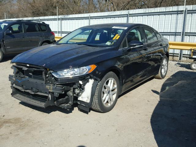 3FA6P0H74ER385468 - 2014 FORD FUSION SE BLACK photo 2