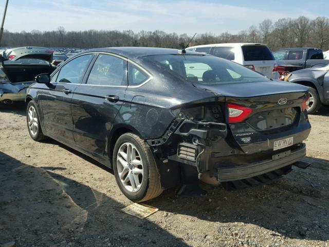 3FA6P0H74ER385468 - 2014 FORD FUSION SE BLACK photo 3