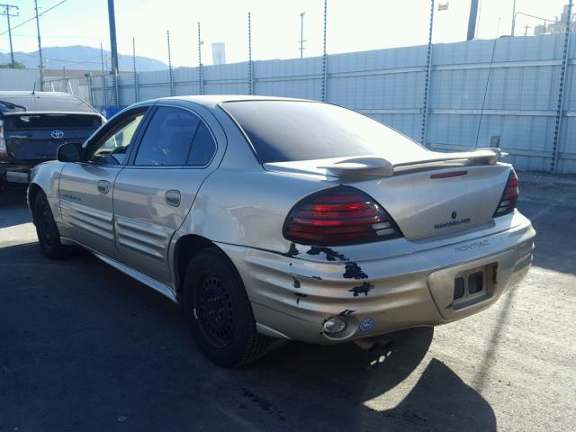 1G2NE52T81M571942 - 2001 PONTIAC GRAND AM S GOLD photo 3