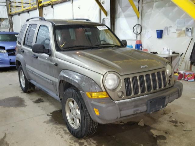 1J8GL48K56W170534 - 2006 JEEP LIBERTY SP TAN photo 1