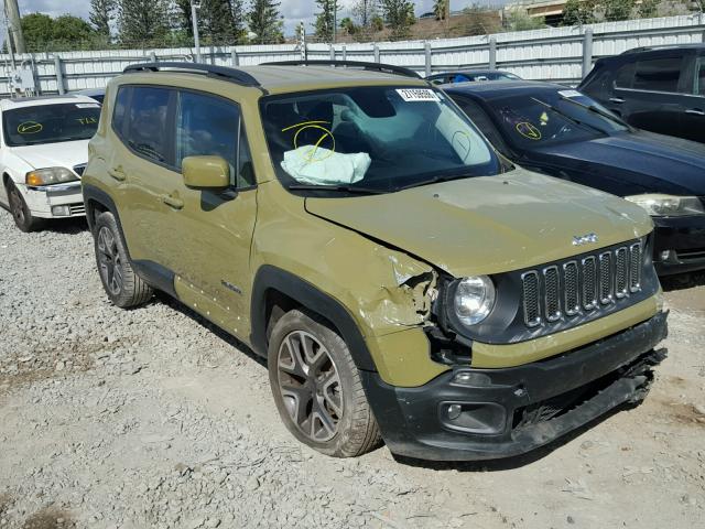 ZACCJABT0FPB66117 - 2015 JEEP RENEGADE L GREEN photo 1