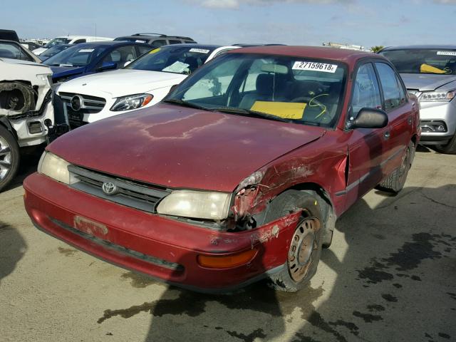 1NXAE09E8PZ109535 - 1993 TOYOTA COROLLA LE MAROON photo 2