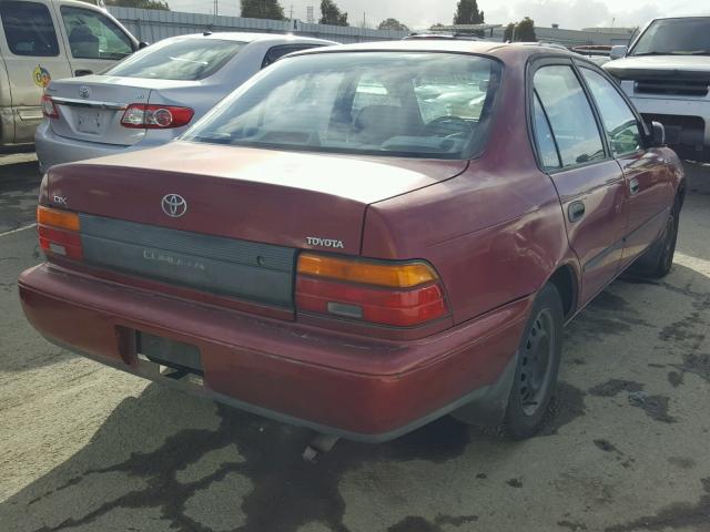 1NXAE09E8PZ109535 - 1993 TOYOTA COROLLA LE MAROON photo 4