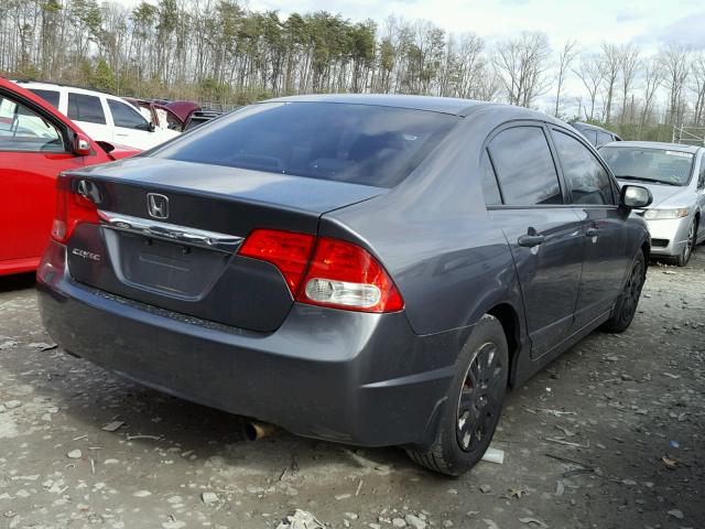 2HGFA16349H523997 - 2009 HONDA CIVIC VP GRAY photo 4