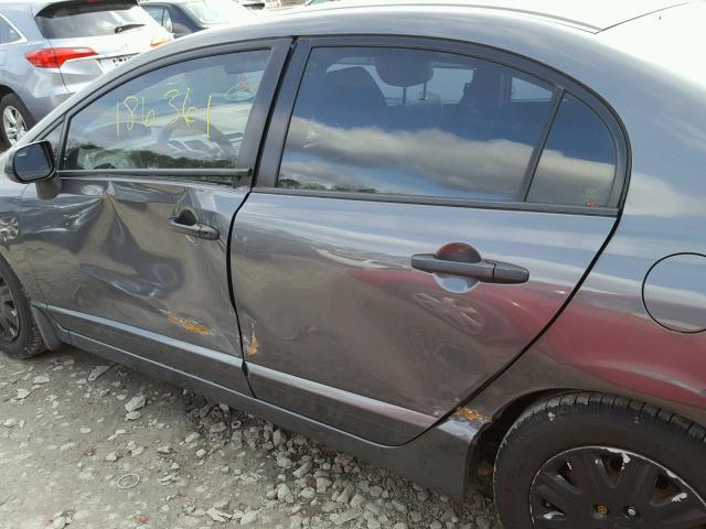 2HGFA16349H523997 - 2009 HONDA CIVIC VP GRAY photo 9